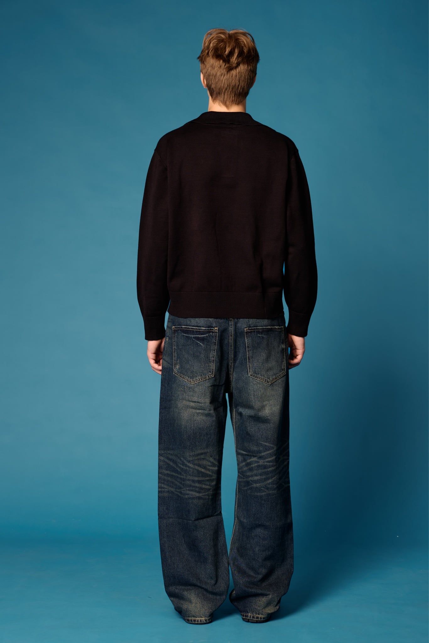  Straight Denim Baggy Jeans - Dusk Blue 