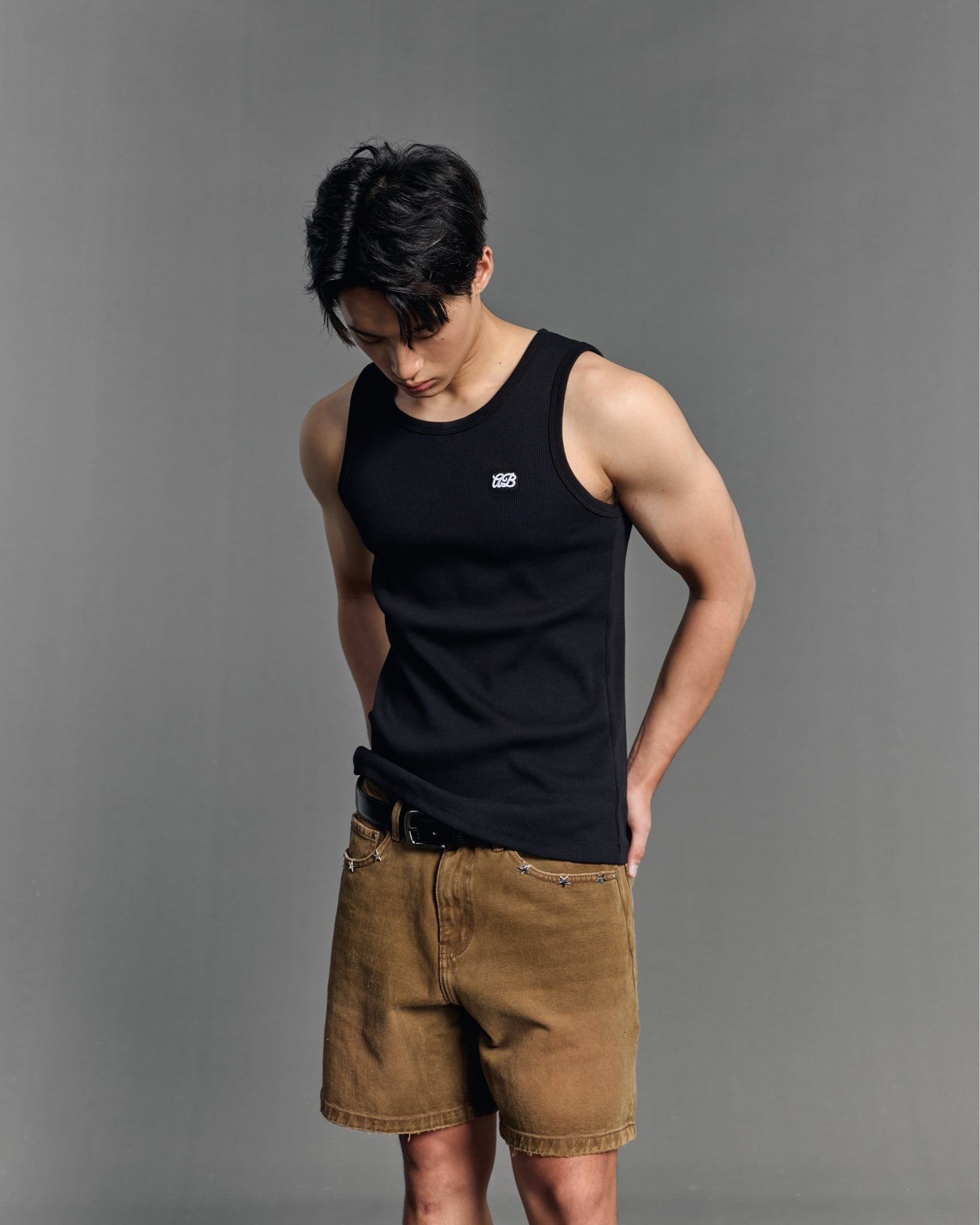  AB SYMBOL BASIC TANKTOP - BLACK 