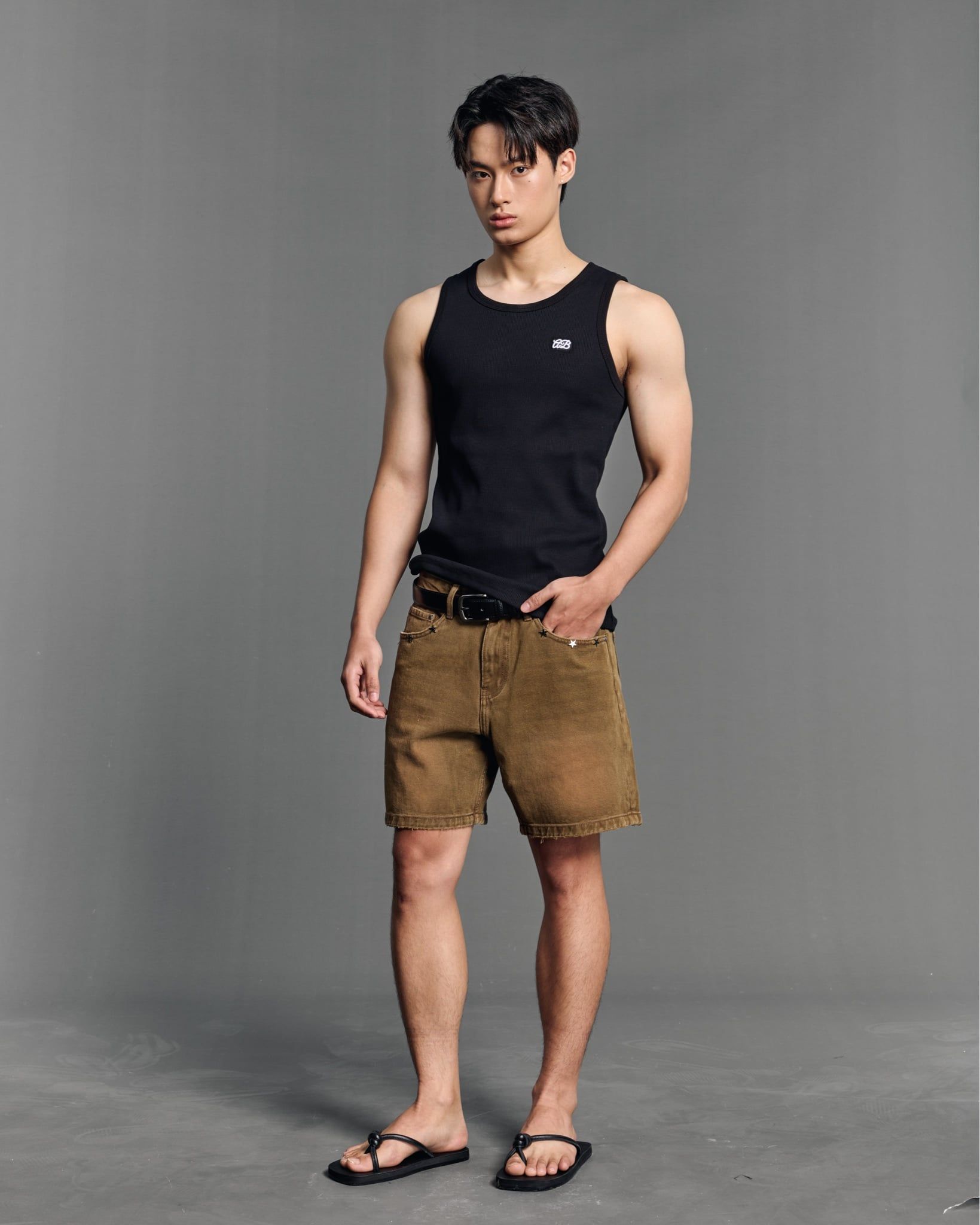  AB SYMBOL BASIC TANKTOP - BLACK 