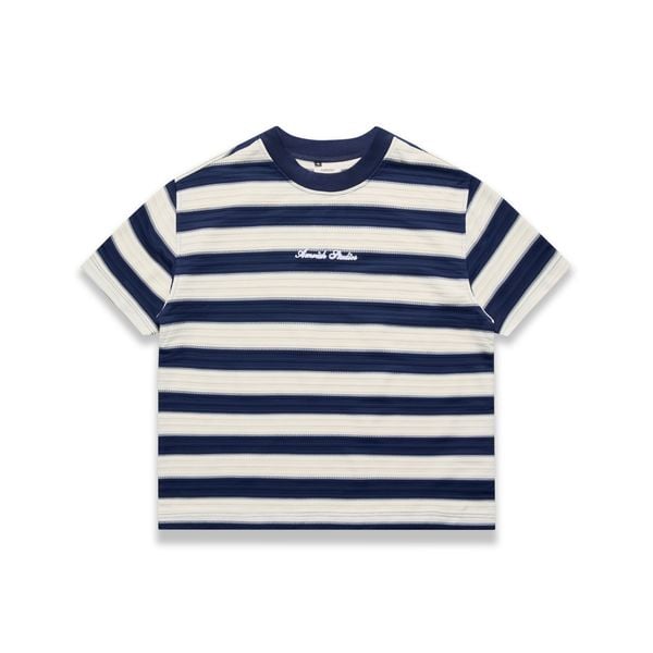  BASIC STRIPED TSHIRT - NAVY 