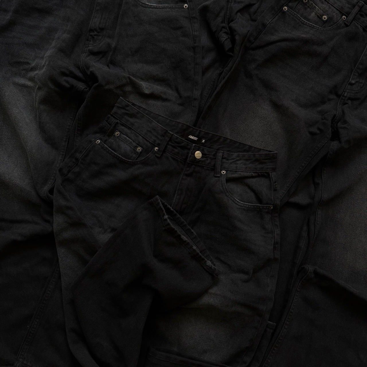  STRAIGHT DENIM BAGGY JEANS - CORE BLACK 