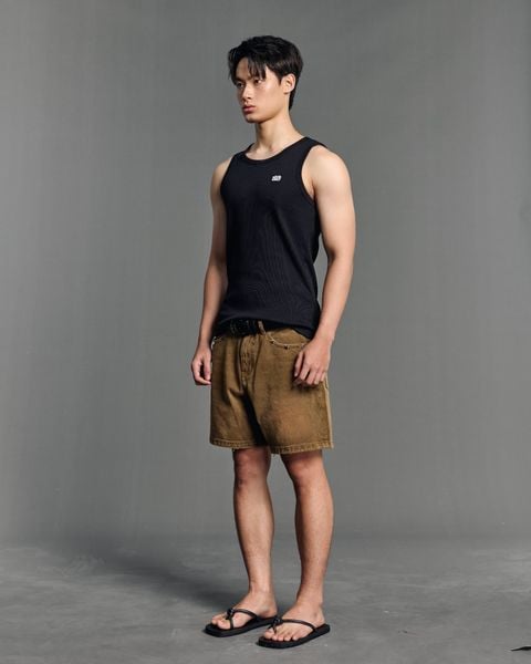  AB SYMBOL BASIC TANKTOP - BLACK 