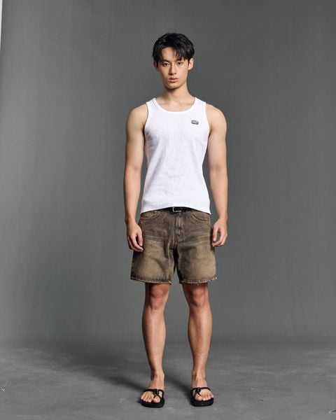  AB SYMBOL BASIC TANKTOP - WHITE 