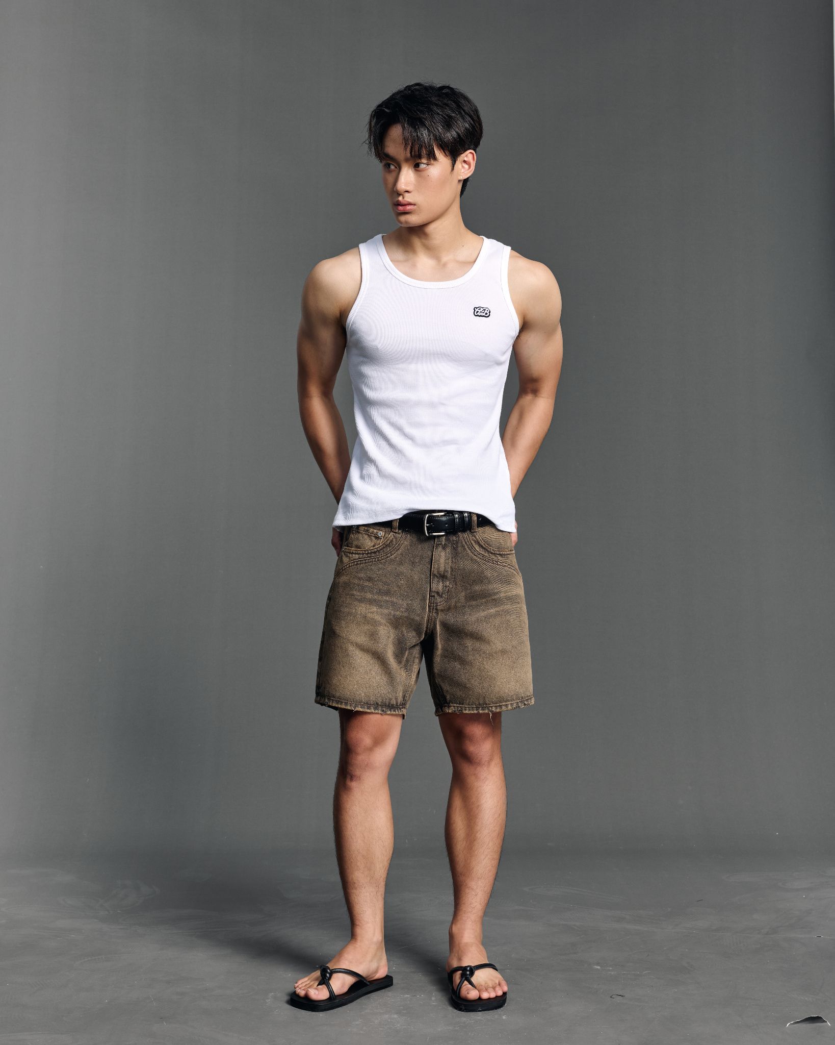  AB SYMBOL BASIC TANKTOP - WHITE 