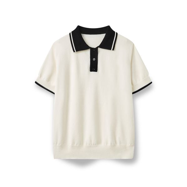 AS WOOL KNIT POLO SHIRT - PANDA 
