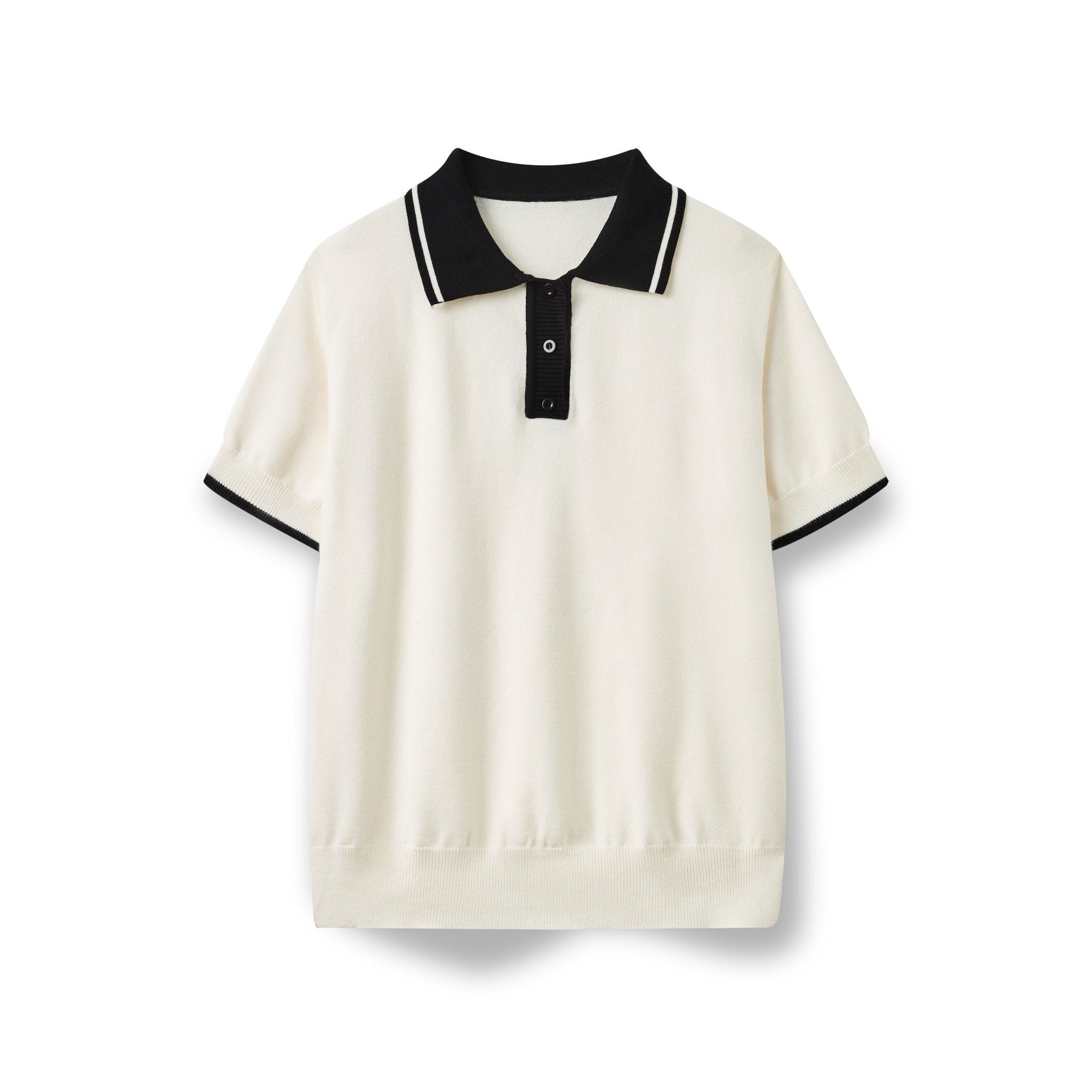  AS WOOL KNIT POLO SHIRT - PANDA 