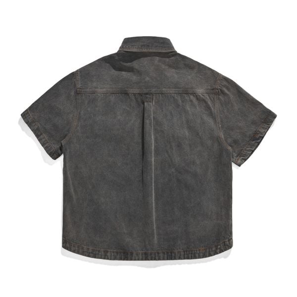  TRUCKER DENIM SS SHIRT - GREY 