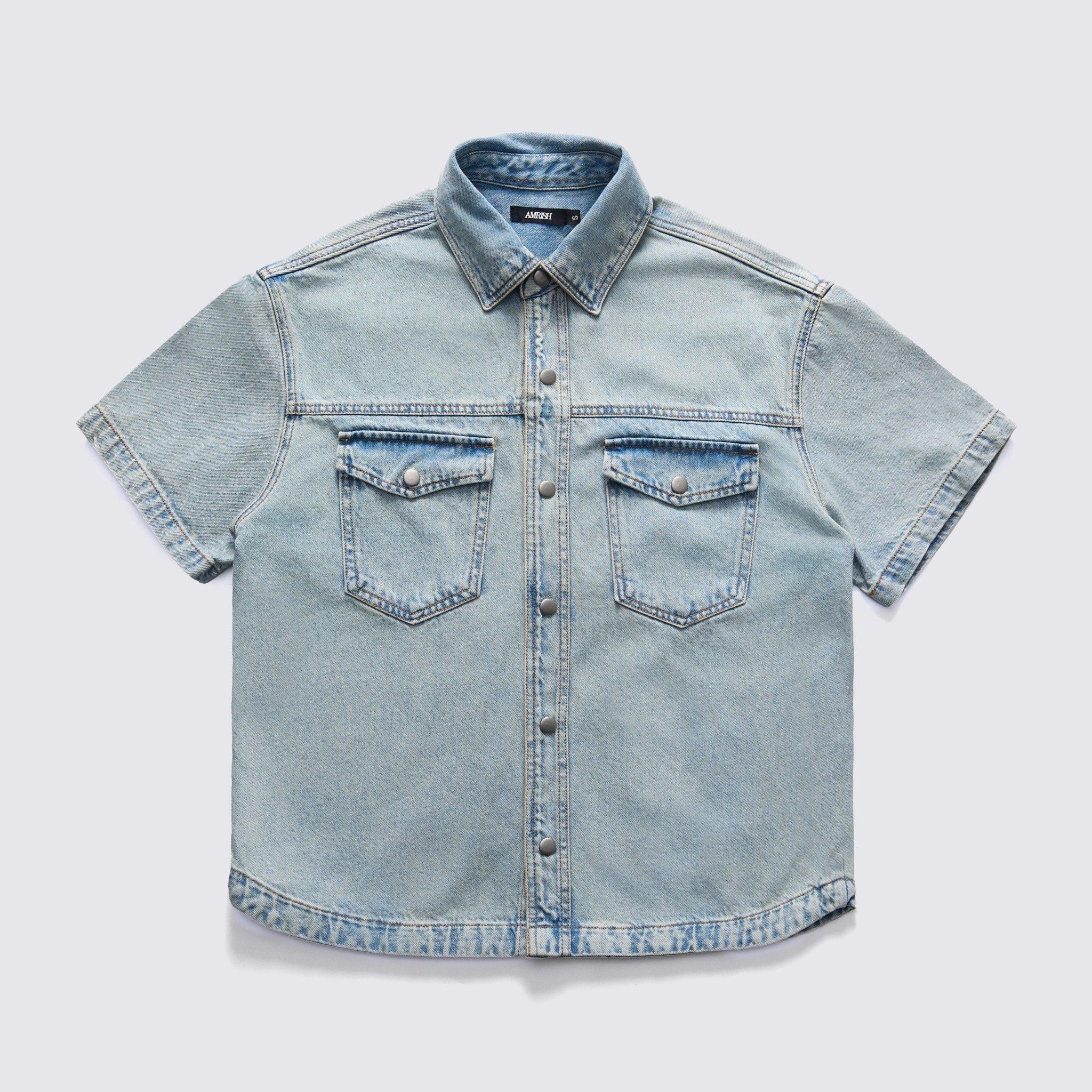  TRUCKER DENIM SS SHIRT - RETRO BLUE 
