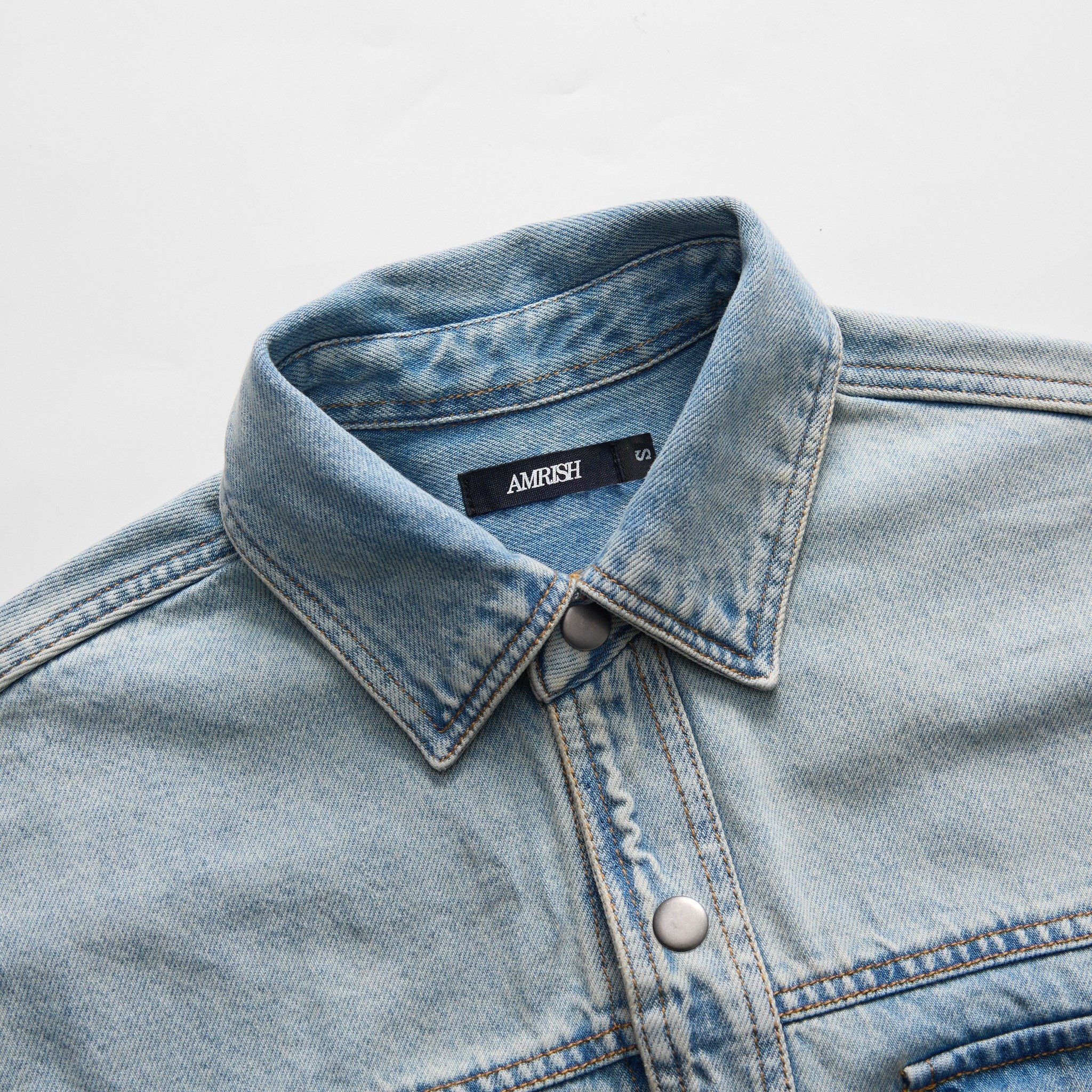  TRUCKER DENIM SS SHIRT - RETRO BLUE 