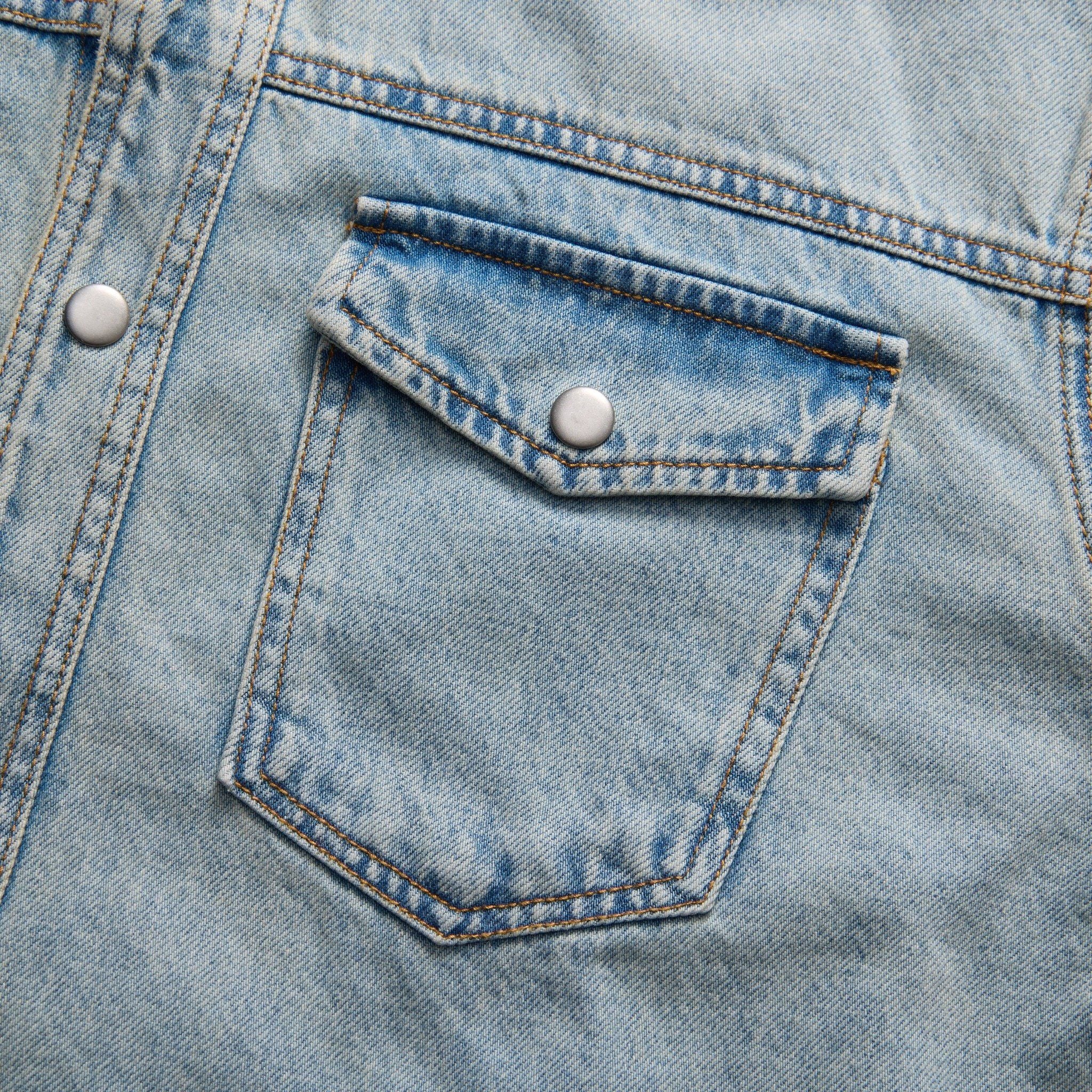  TRUCKER DENIM SS SHIRT - RETRO BLUE 