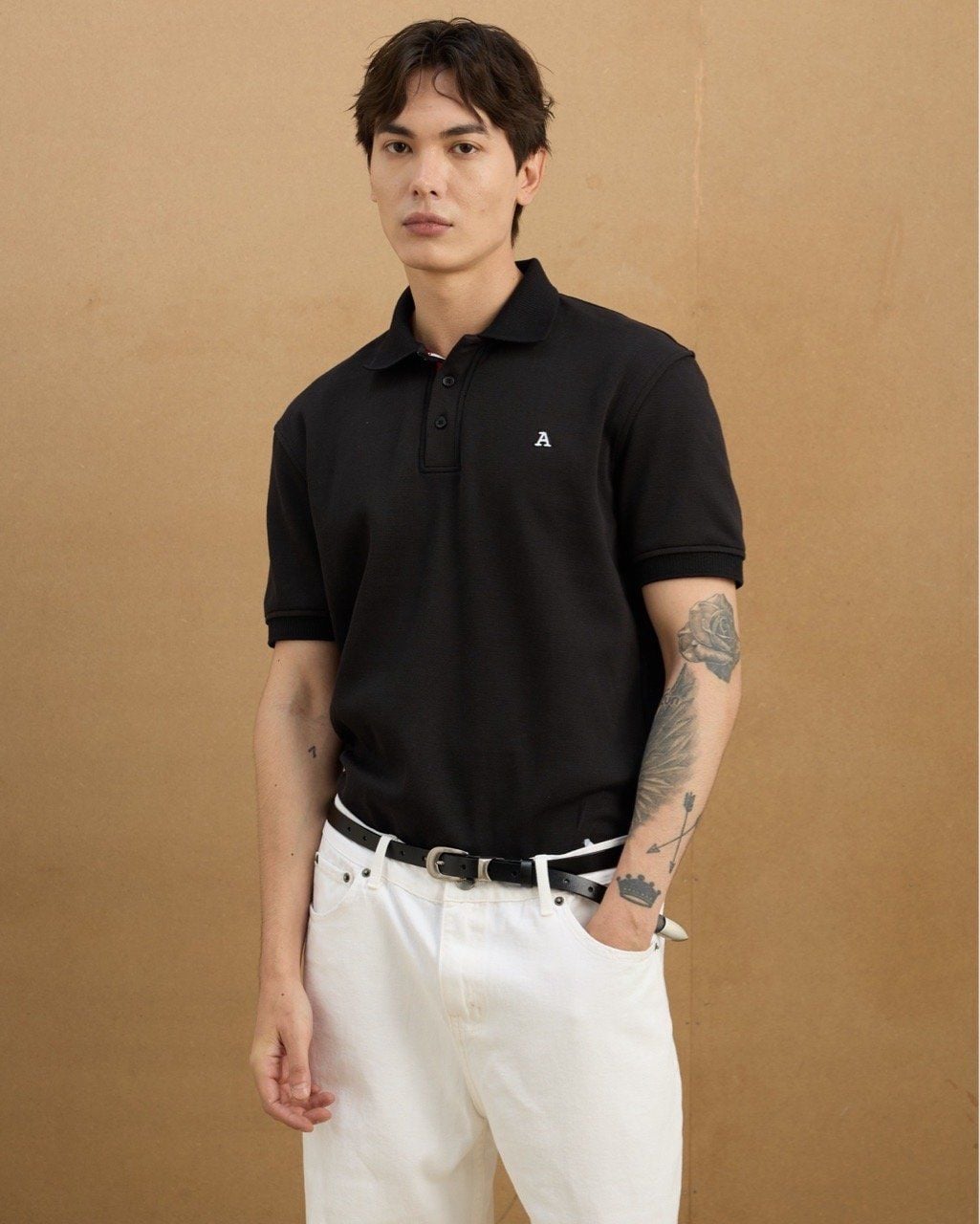  LUX CLASSIC POLO SHIRT - BLACK 