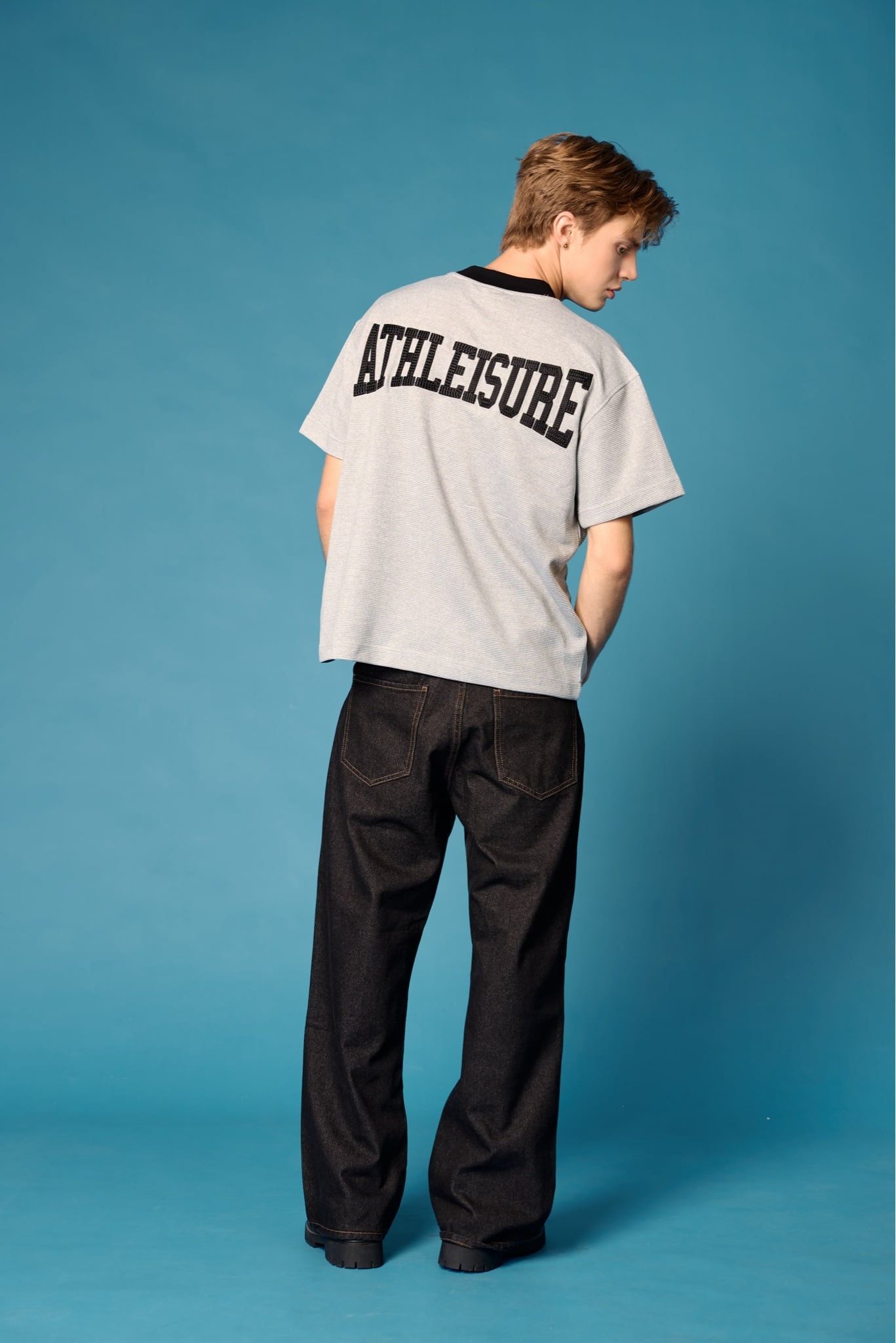  ATHLEISURE 02 RIBBED TSHIRT - GREY 