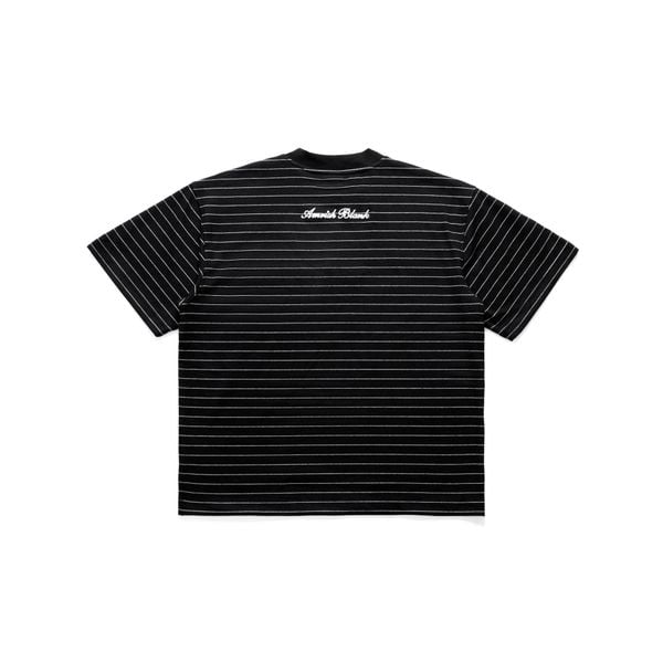  BLANK MINI STRIPED TSHIRT - BLACK 