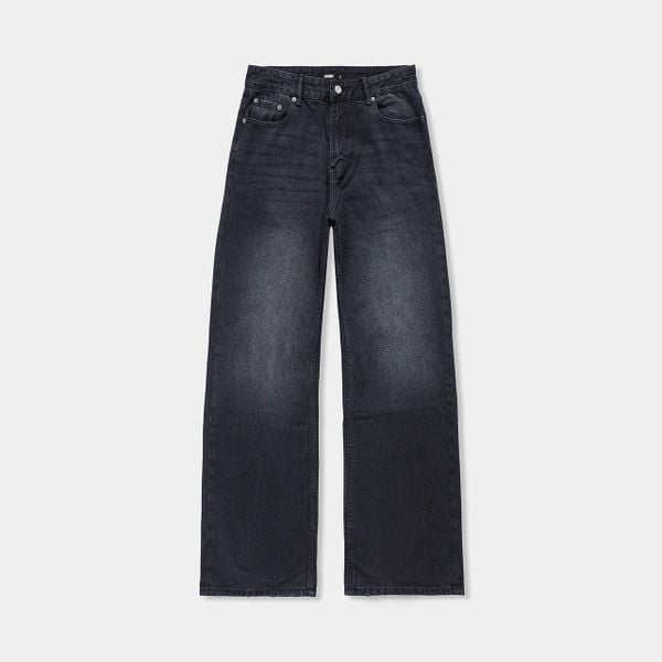  STRAIGHT DENIM BAGGY JEANS - CORE BLACK 