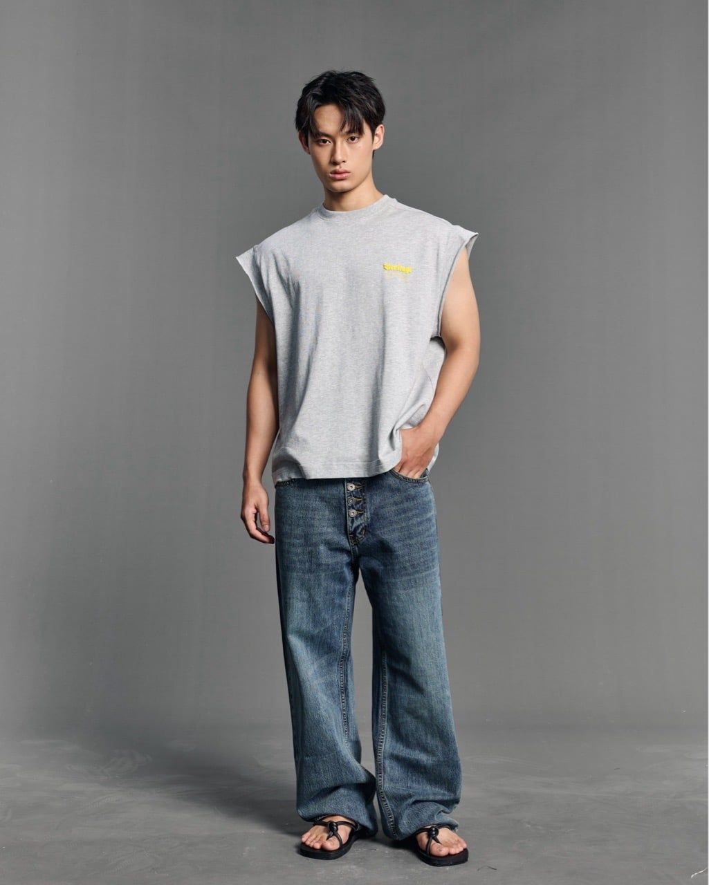  HERITAGE BOXY TANKTOP - GREY 