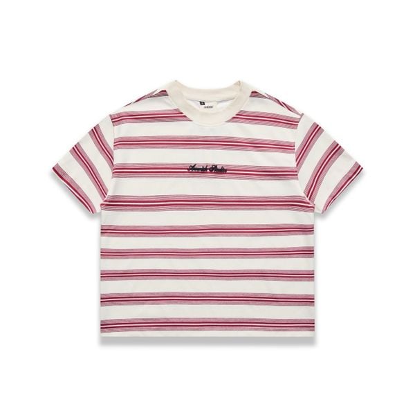  BASIC STRIPED TSHIRT - RED 