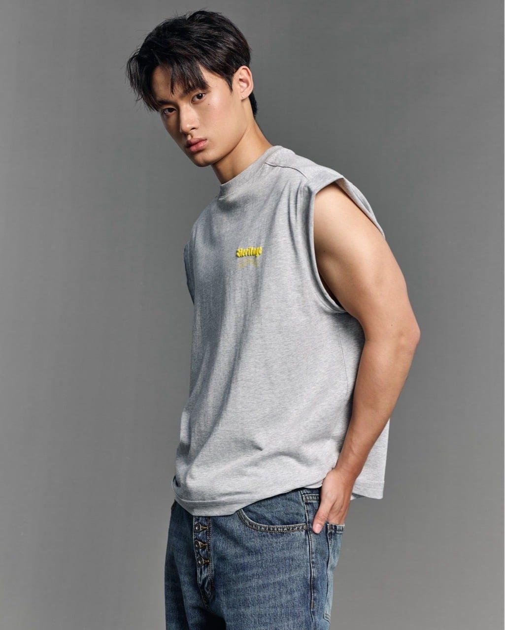  HERITAGE BOXY TANKTOP - GREY 
