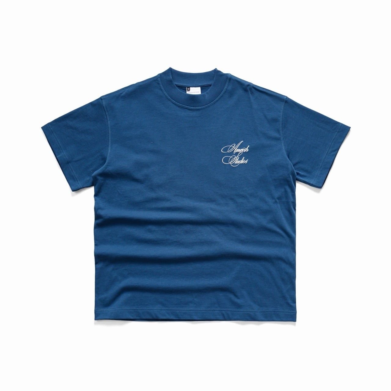  CHAIN STITCH EMBROIDERY TSHIRT  - BLUE 