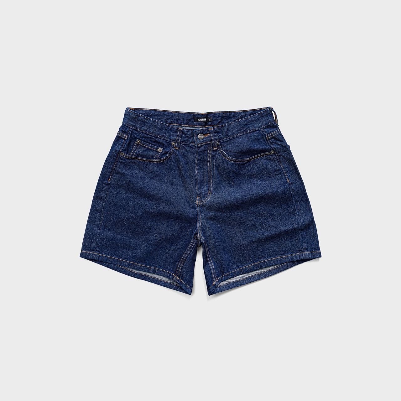  Wide Leg Denim Shorts - Indigo Blue 