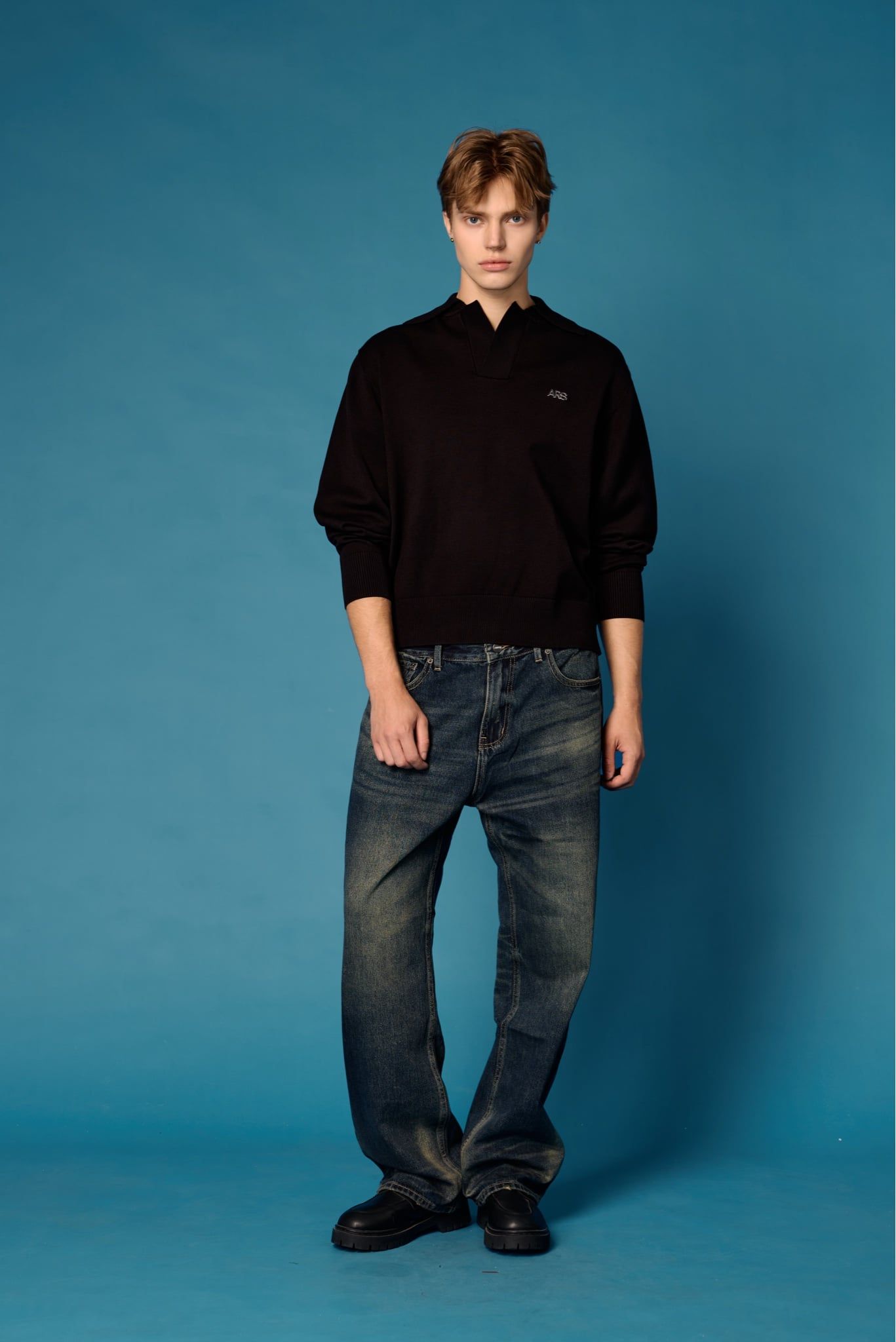  Straight Denim Baggy Jeans - Dusk Blue 