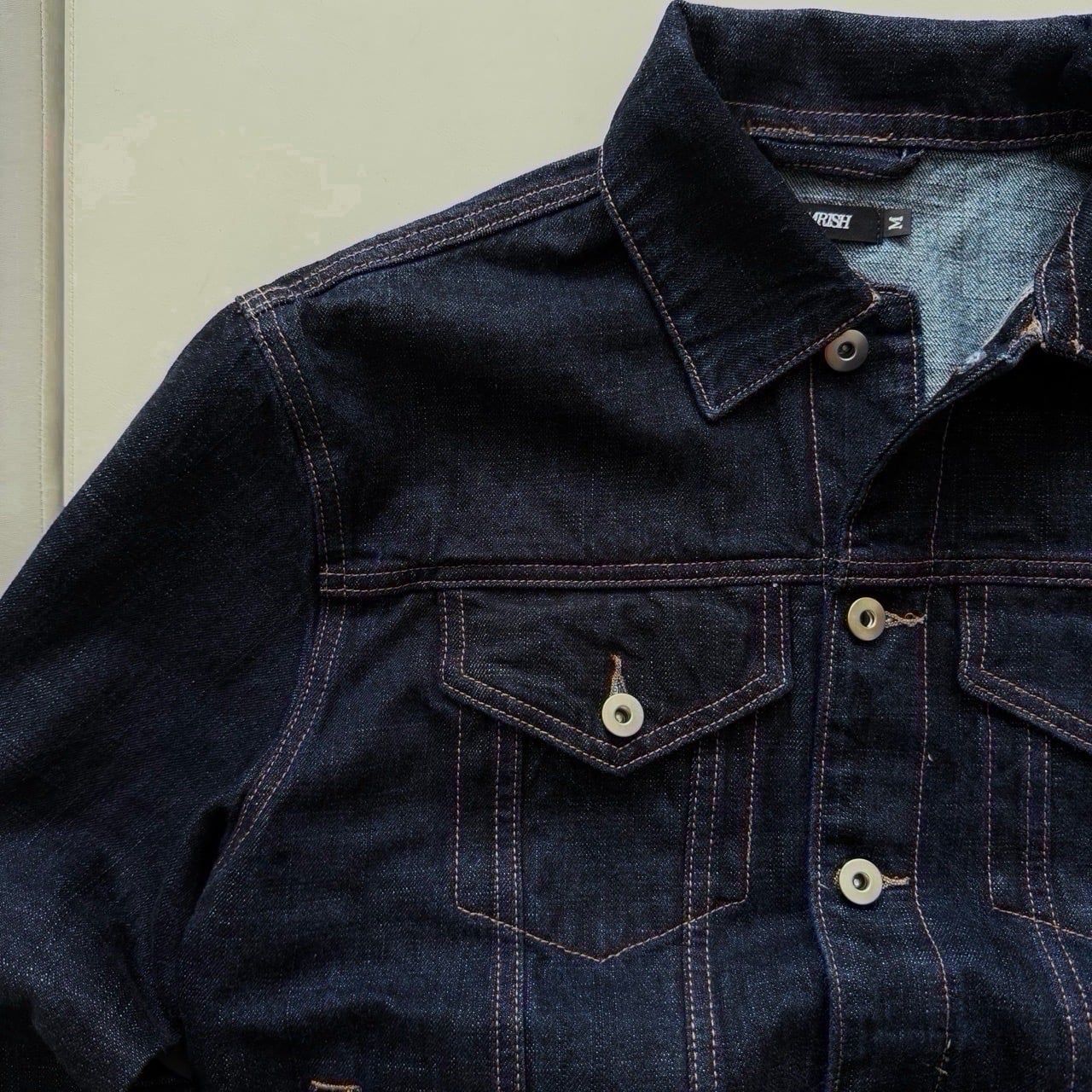  TRUCKER SELVEDGE DENIM JACKET - RAW BLUE 