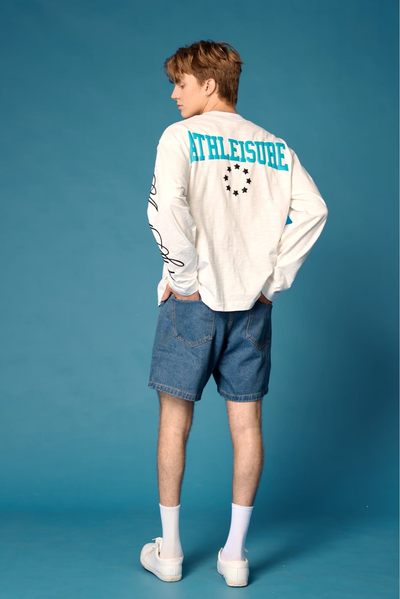  Wide Leg Denim Shorts - Basic Blue 