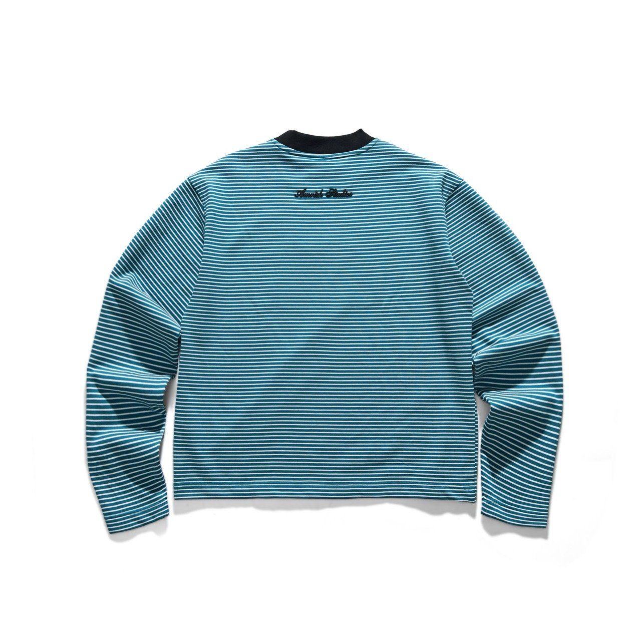  BASIC STRIPED LONGSLEEVE TSHIRT - BLUE 