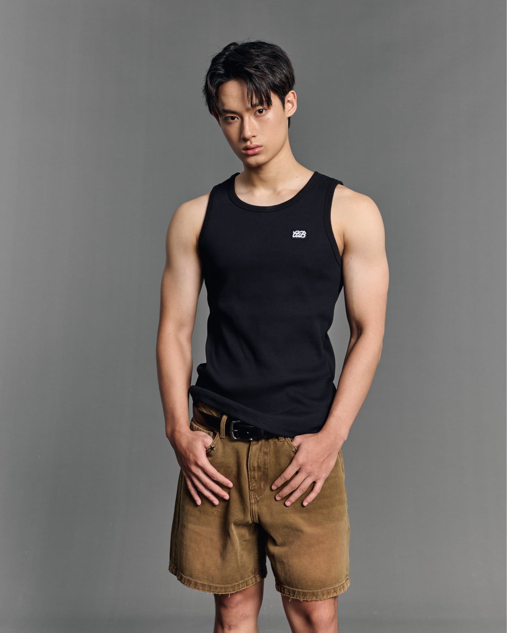  AB SYMBOL BASIC TANKTOP - BLACK 