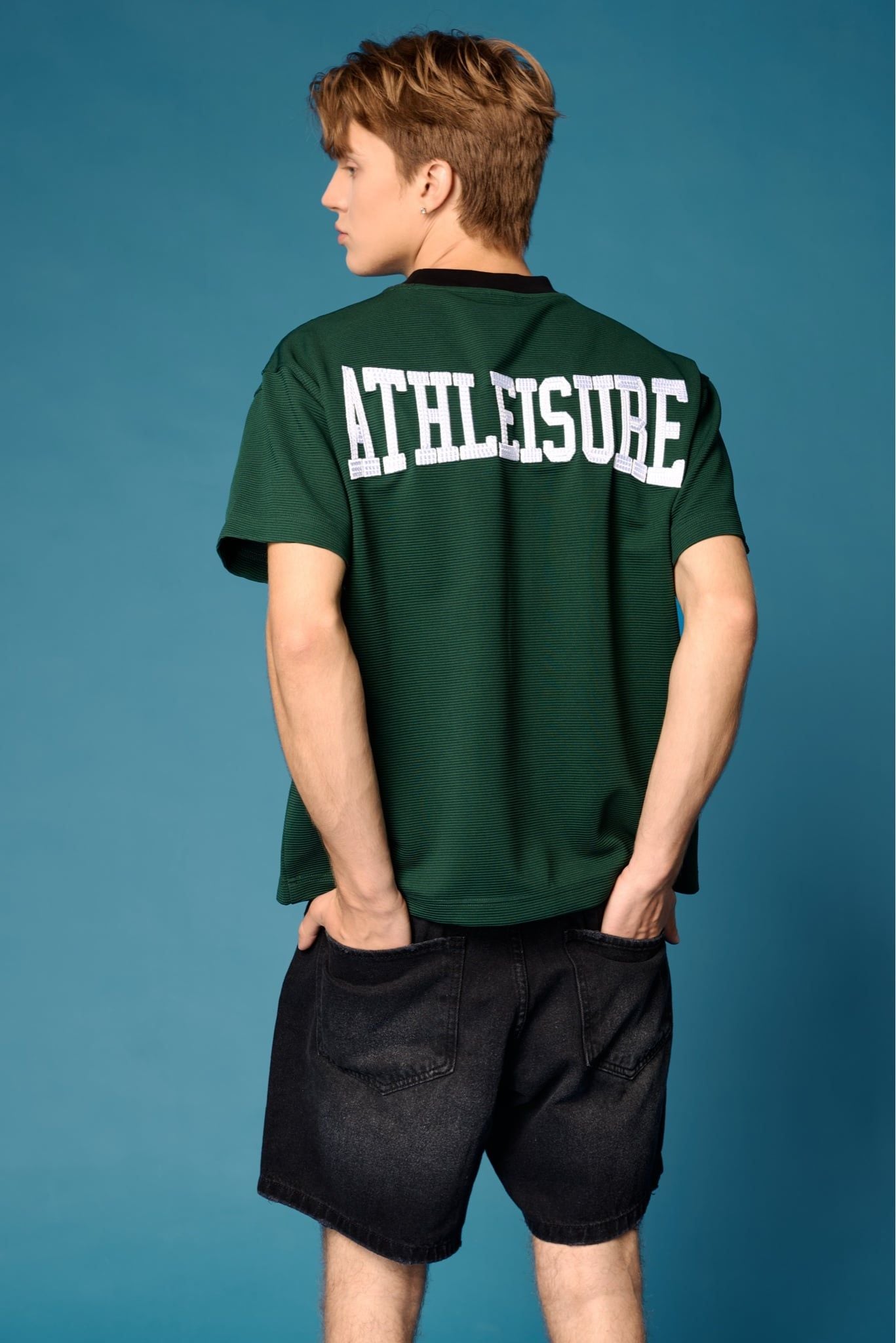  ATHLEISURE 02 RIBBED TSHIRT - GREEN 