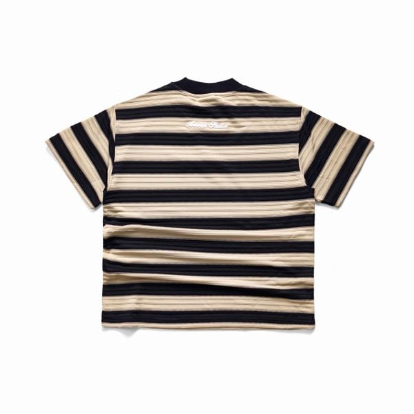  BASIC AMRISH STRIPED TSHIRT - BLACK/BE 