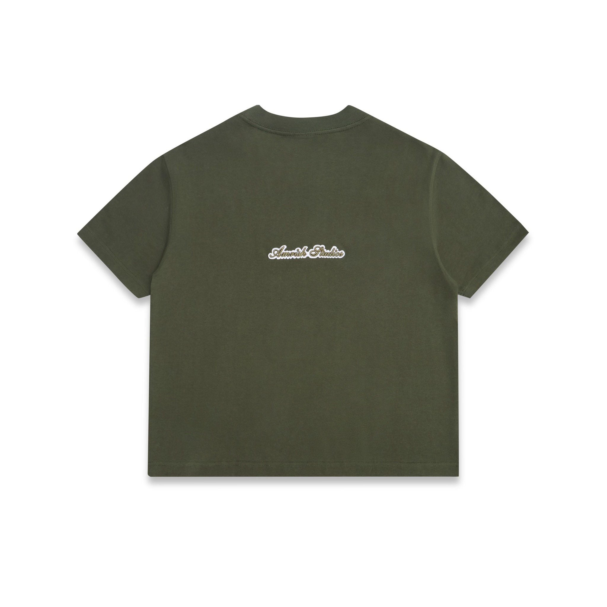  BASIC EMBROIDERY TSHIRT - OLIVE 
