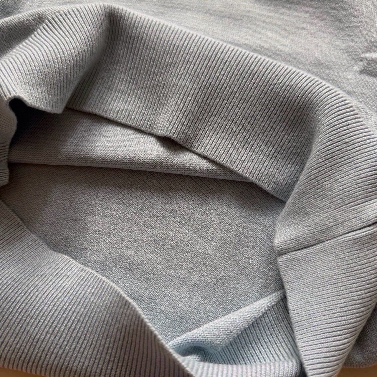  AS WOOL KNIT POLO SHIRT - BABY BLUE 