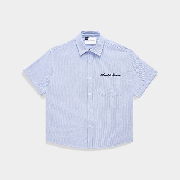  AB02 BASIC STRIPED SHIRT - BLUE 