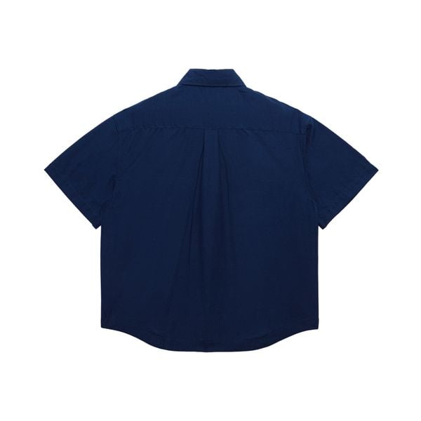  METAL LOGO OXFORD SHIRT - NAVY 
