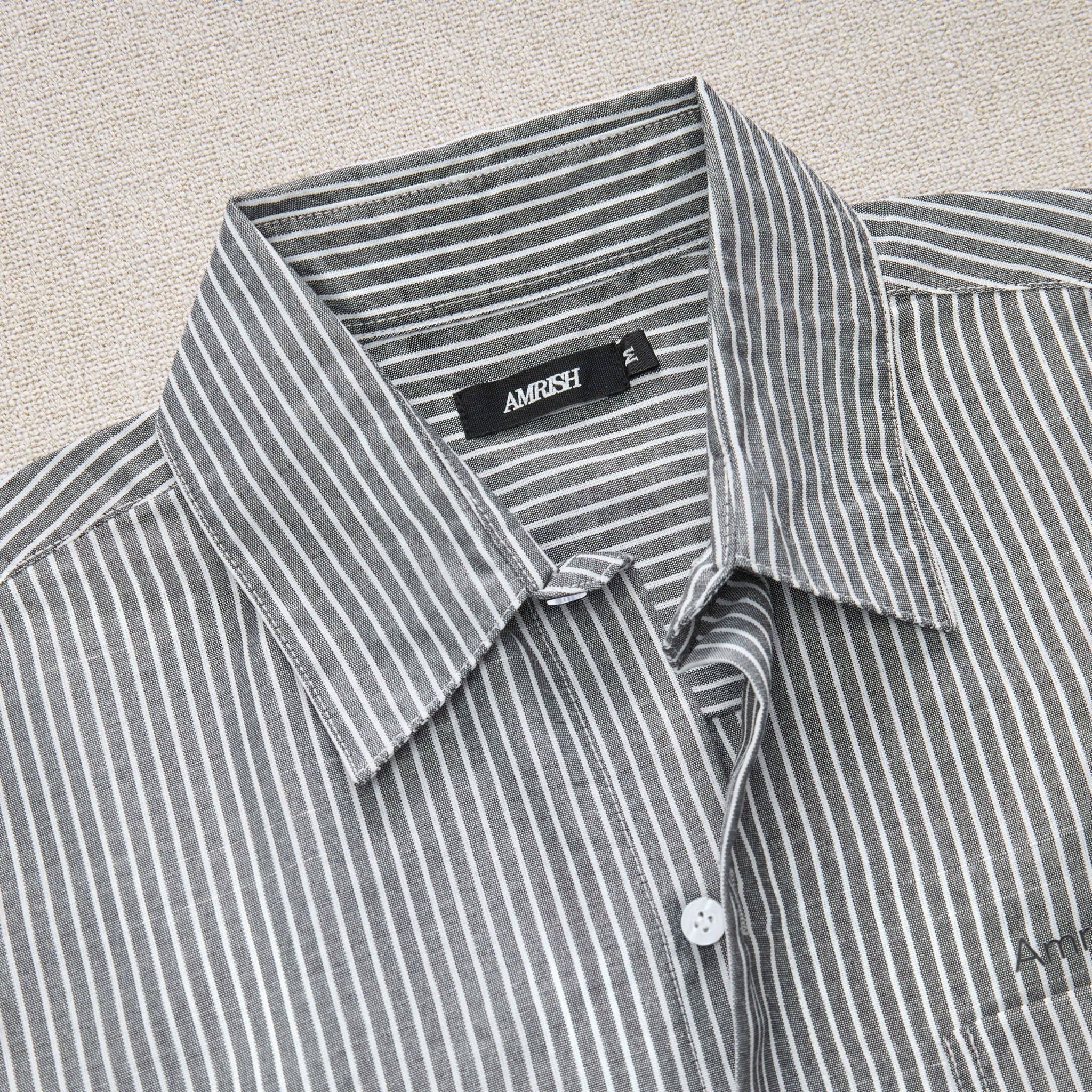  NOLAN STRIPED SHIRT - GREY 