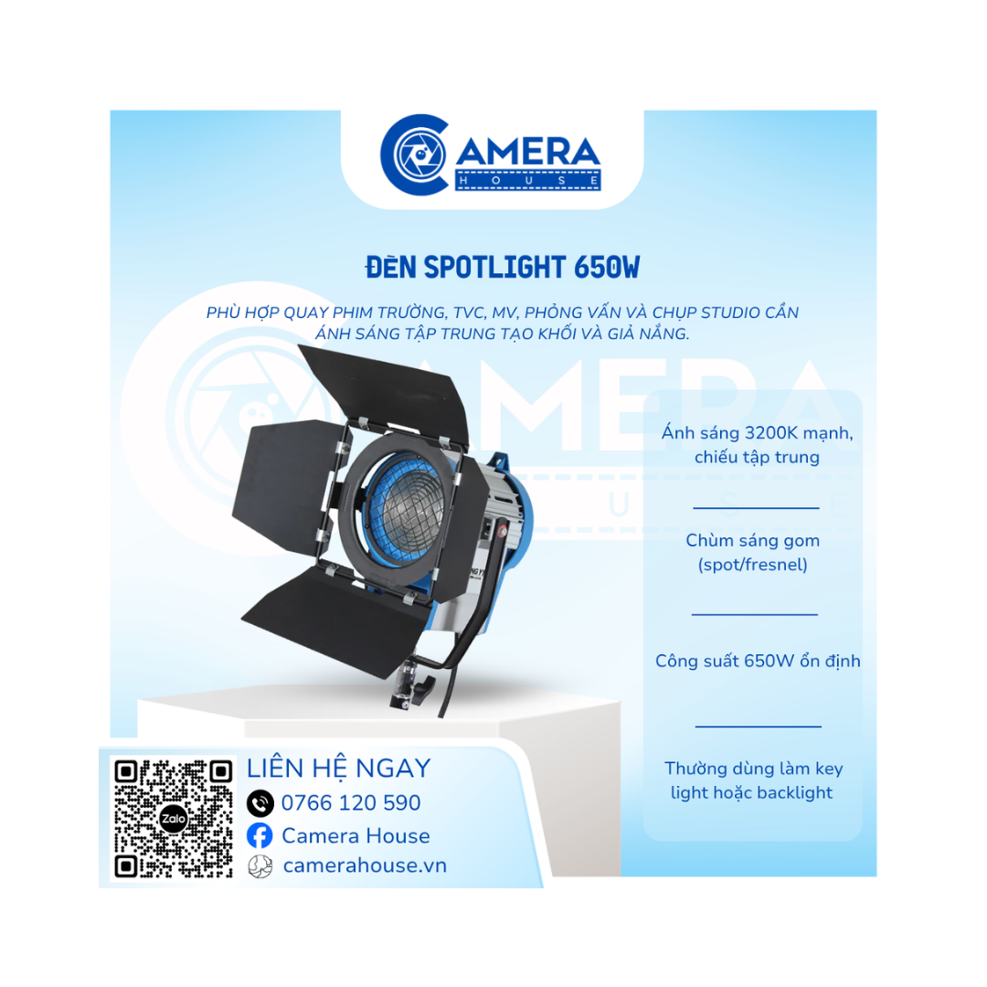  Đèn Spotlight 650W (Có Dimmer) 