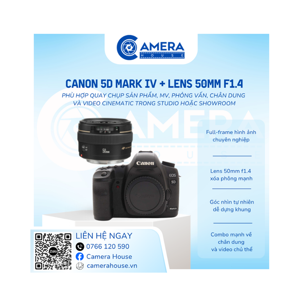  Canon 5D Mark IV + Lens 50mm f1.4 