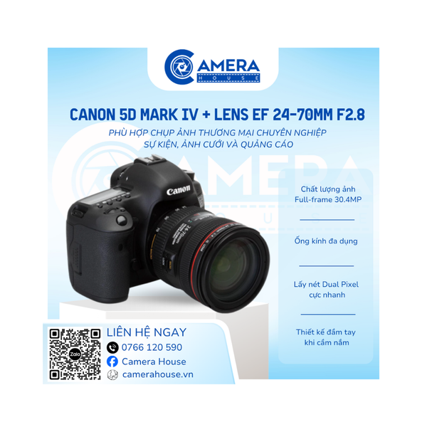  Canon 5D Mark IV + Lens 24-70mm f2.8 