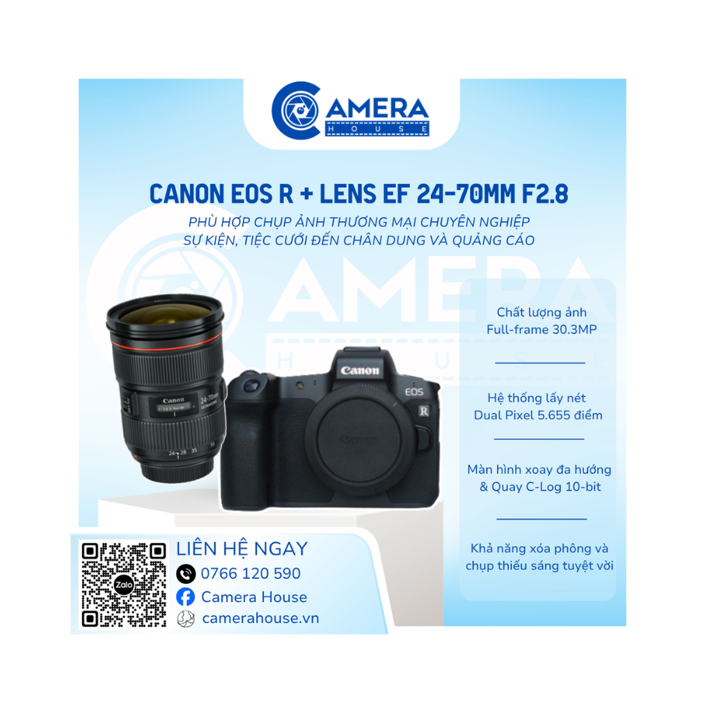  Canon Eos R + Lens 24-70mm f2.8 