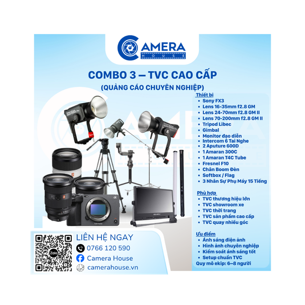  Combo 3 – TVC cao cấp 