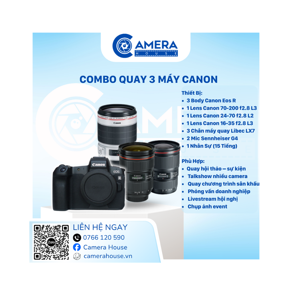  Combo Quay 3 Máy Canon 