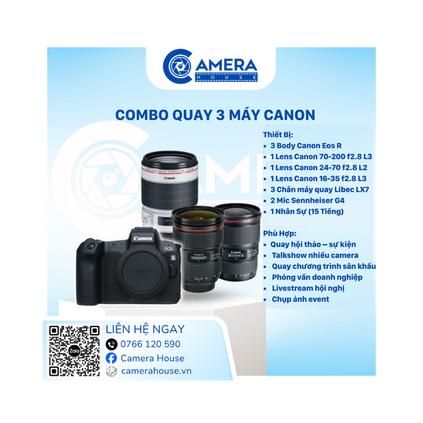  Combo Quay 3 Máy Canon 
