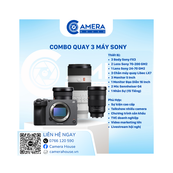  Combo Quay 3 Máy Sony 