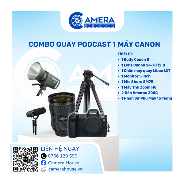  Combo Quay PODCAST 1 Máy Canon 