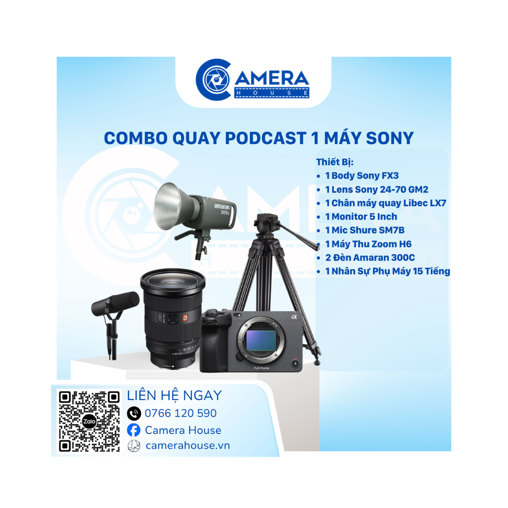  Combo Quay PODCAST 1 Máy Sony 