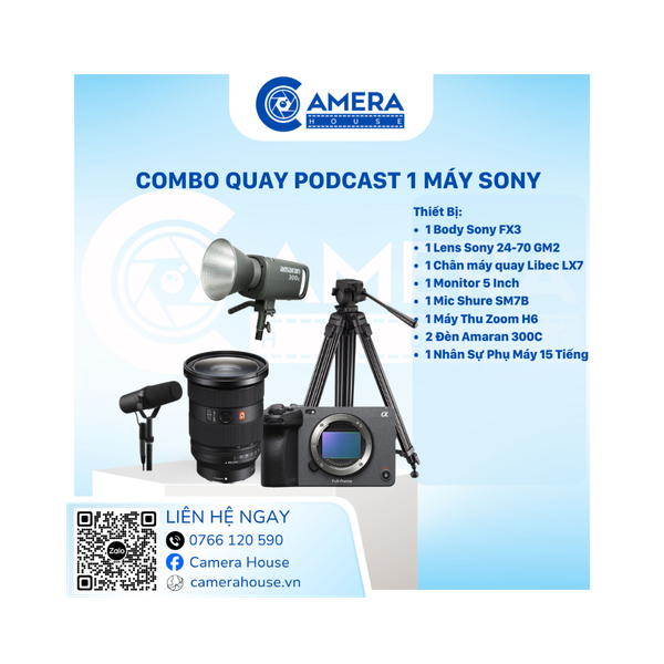  Combo Quay PODCAST 1 Máy Sony 