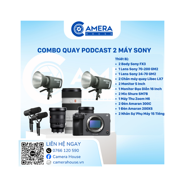  Combo Quay PODCAST 2 Máy Sony 