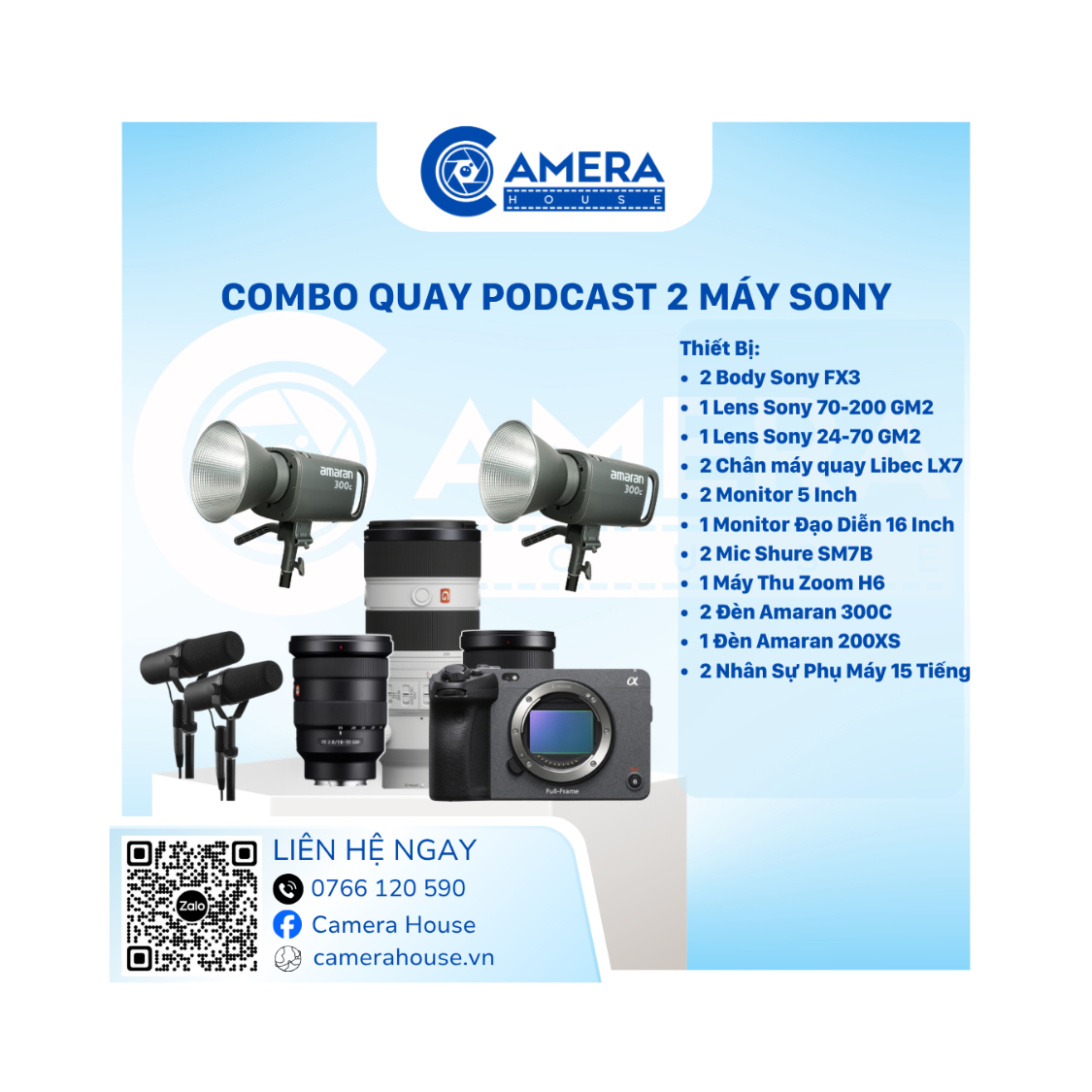  Combo Quay PODCAST 2 Máy Sony 