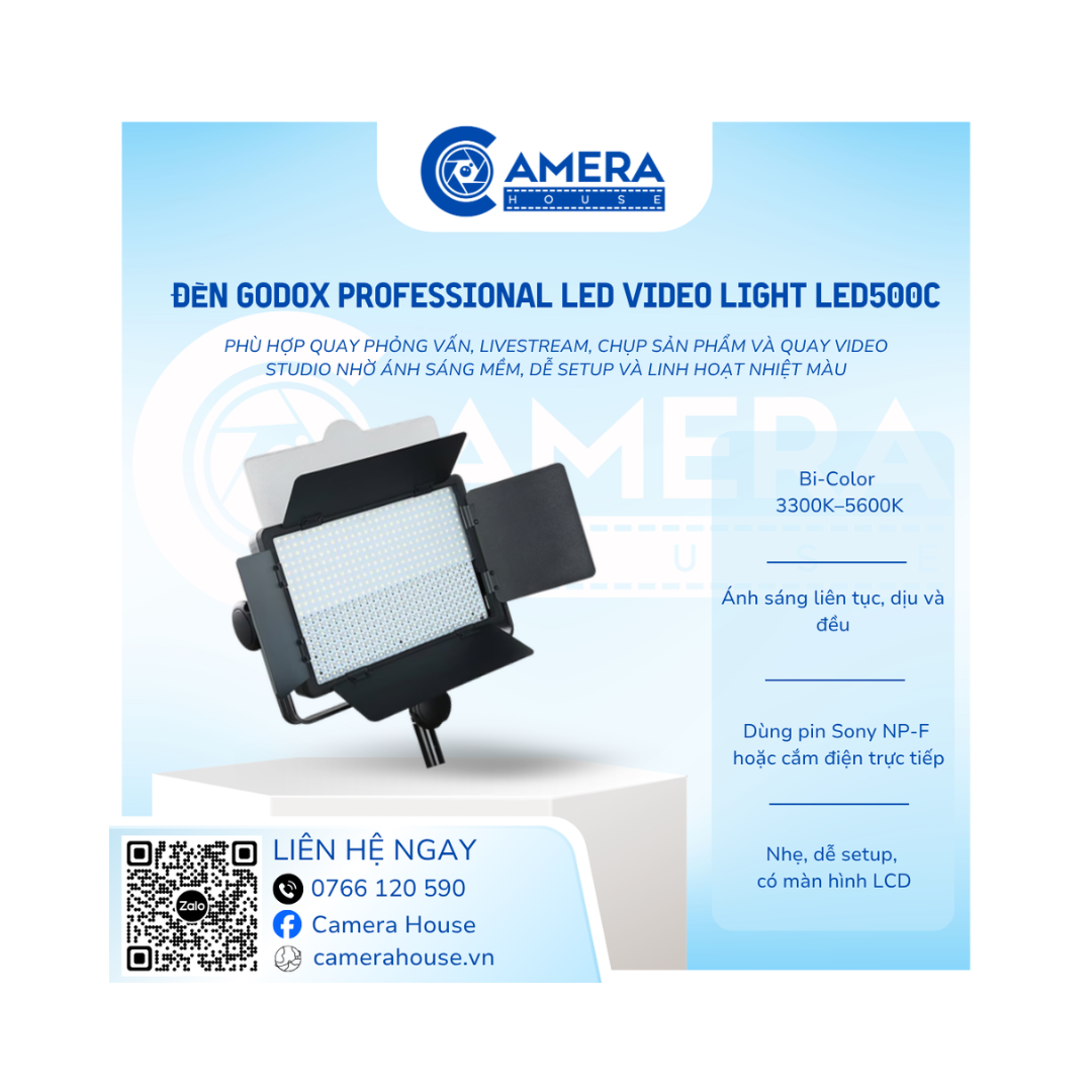  Đèn Godox Professional LED Video Light LED500c 