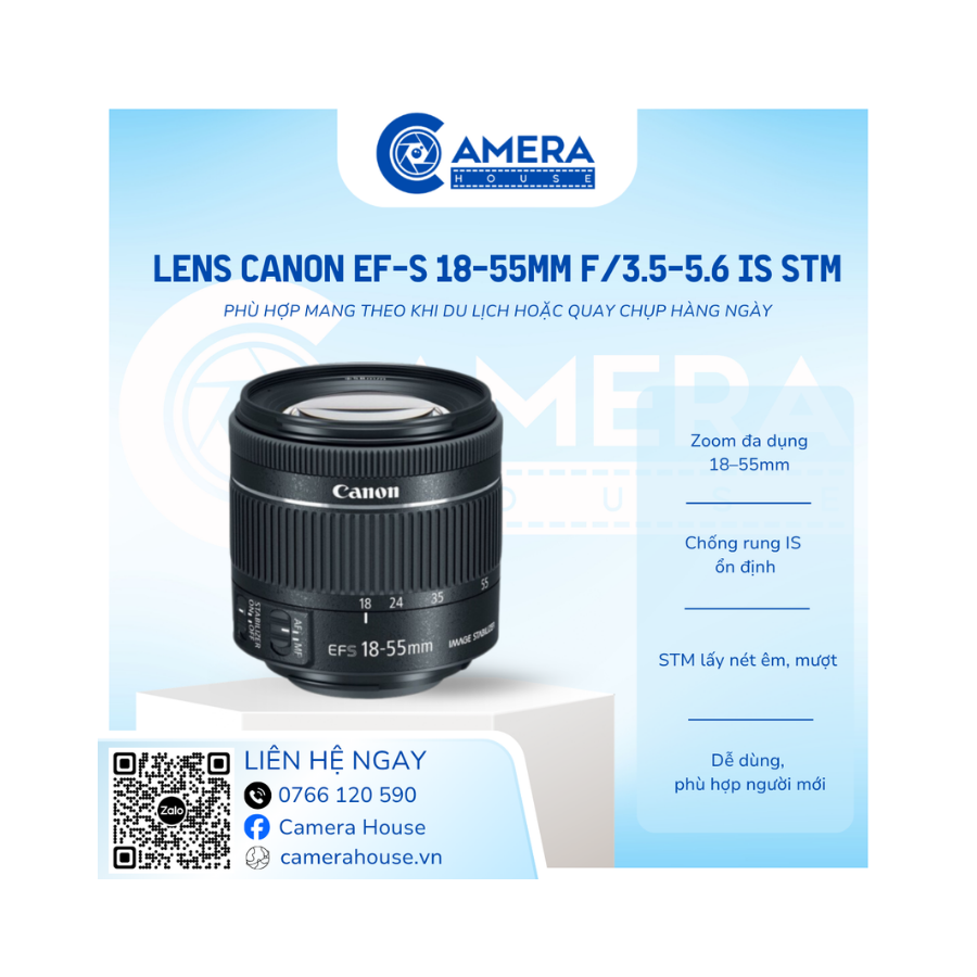  Canon EF-S 18-55mm f/3.5-5.6 IS STM 